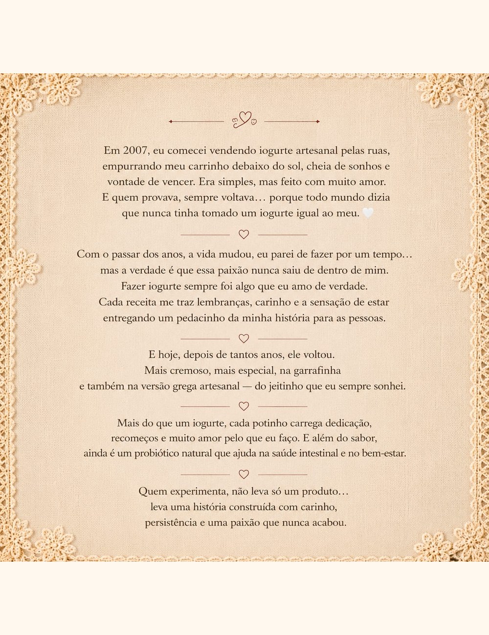 Minha história Vilma Natural Gourmet